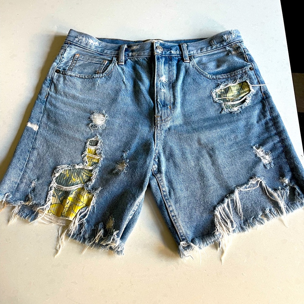 Free People Denim shorts.